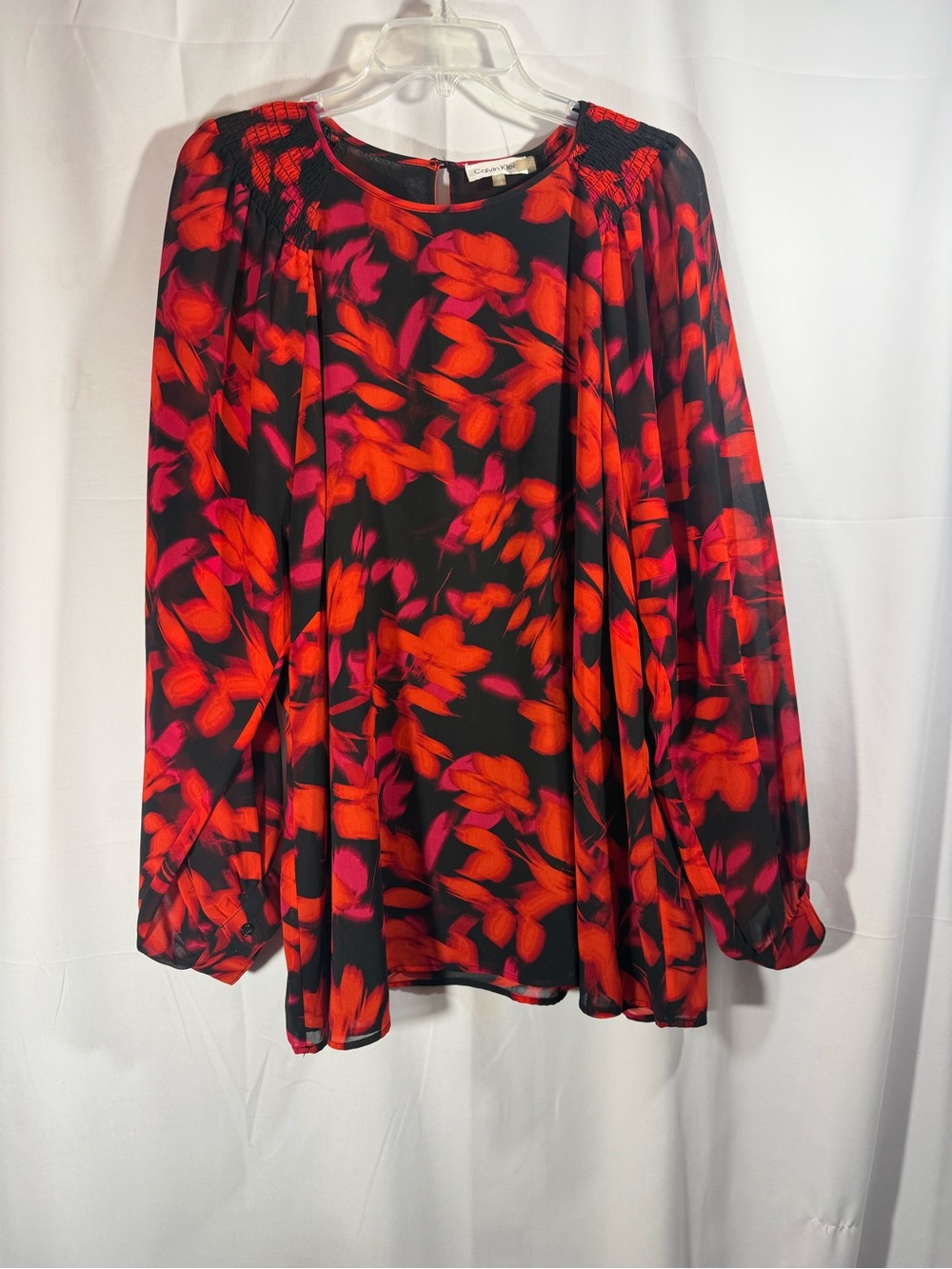Calvin Klein Sheer/Long Sleeve Blouse Size 1X